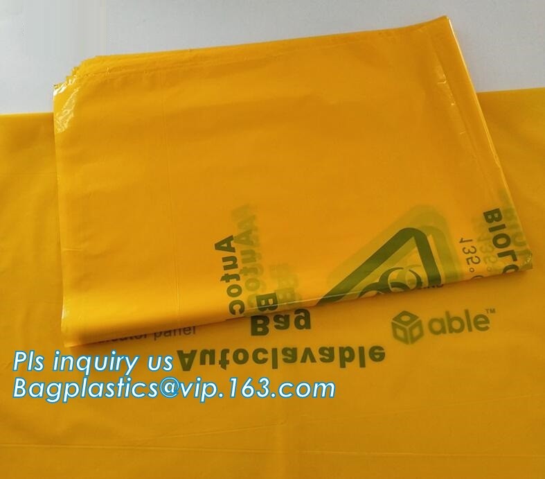 Customized color biohazard medical waste drawstring bag drawtape bag, biohazard medical waste bags for clinical waste,ye