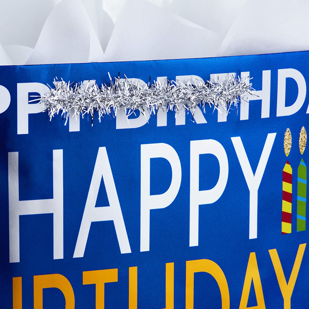 Fully Recyclable High End Custom Printed Happy Birthday Gift Packaging Paper Bag