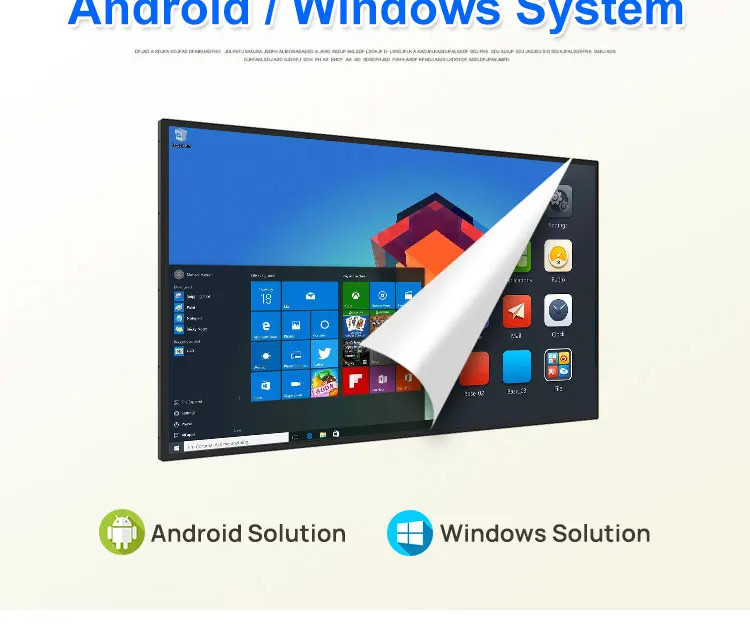 AC100-240V Wall Mounted Digital Signage 1920x1080 Resolution 178 Degree Viewing Angle