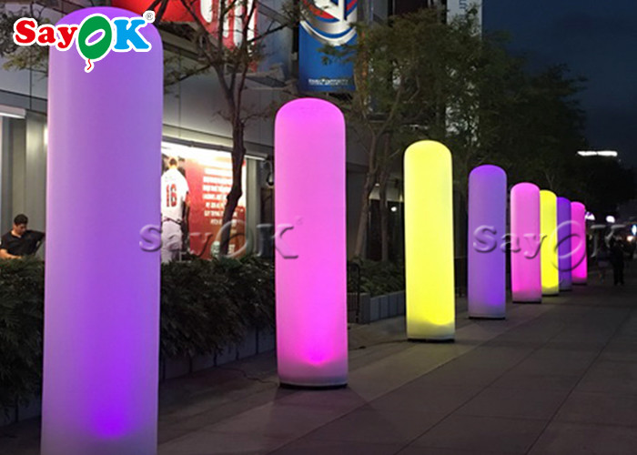 Custom LED Inflatable Column Pillar For Wedding / Stage / Party Entrance Decoration