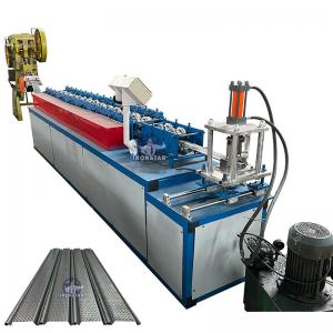 China Roller Steel Punching Hole Door Shutter Roll Forming Machine PLC control on sale