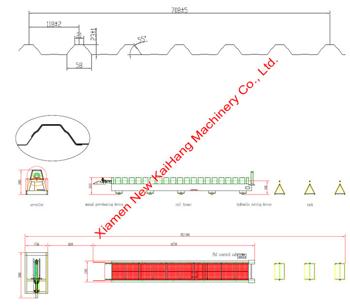 0.7mm Corrugated Roof Panel Roll Forming Machine 25m/min