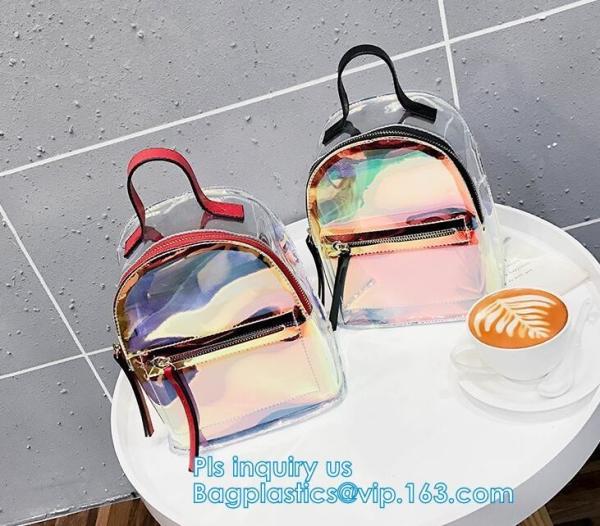 Promotion school waterproof pvc clear backpack for kids, transparent clear pvc