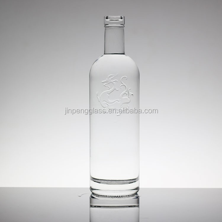 Glass Tequila Spirit Bottles with Fancy Vintage Design in 350ml/700ml/750ml Volume