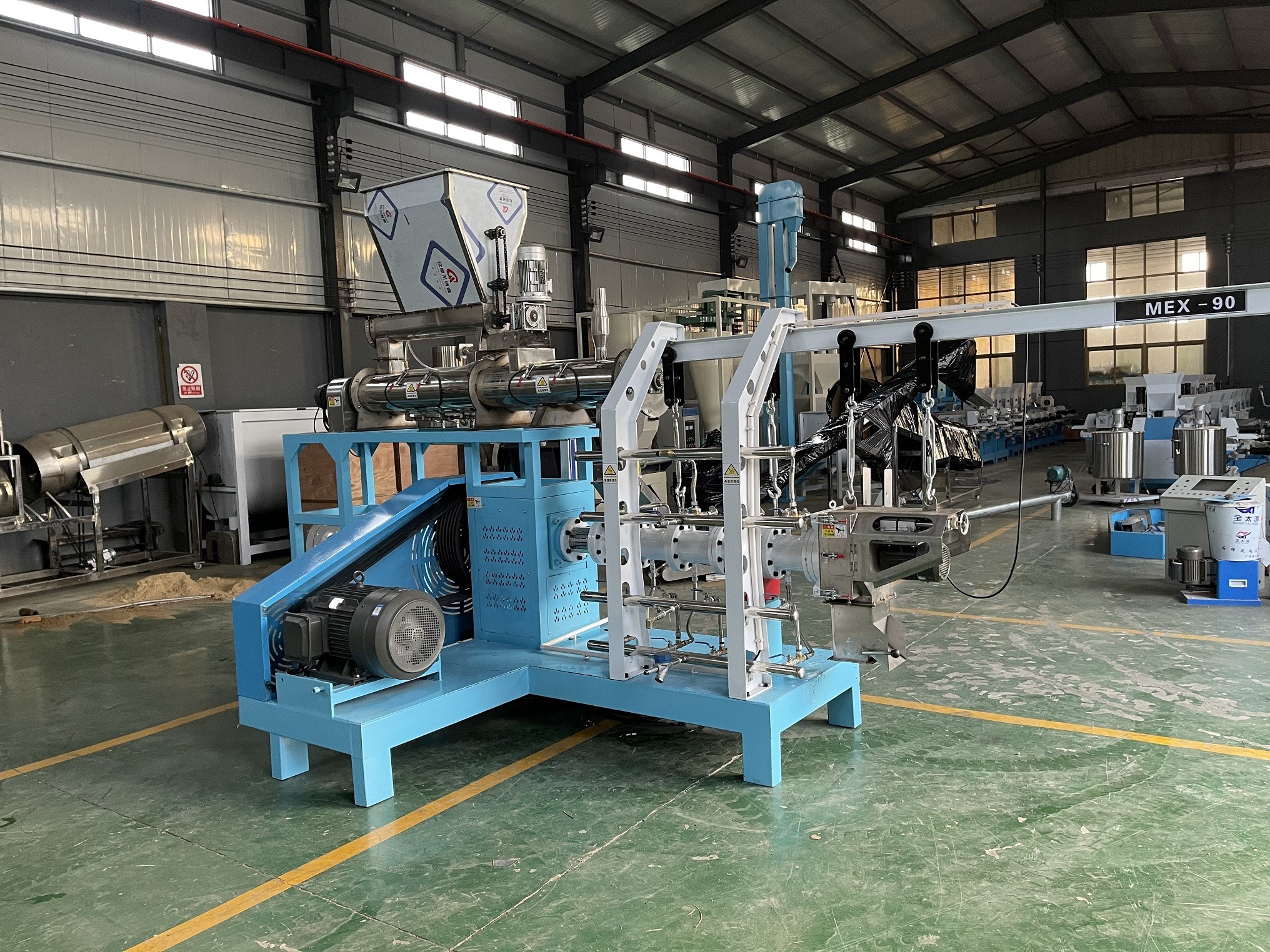 Twin Screw Pet Feed Extruder High Output Shrimp Fish Feed Pellet Extruder