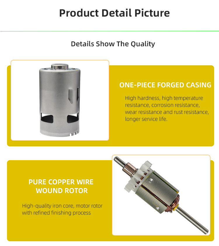 Faraday High Torque And Low Noise Electric Motor Gearbox 14000 Rpm 12v Dc Carbon Brushes Blower Vacuum Cleaner Motor Treadmill