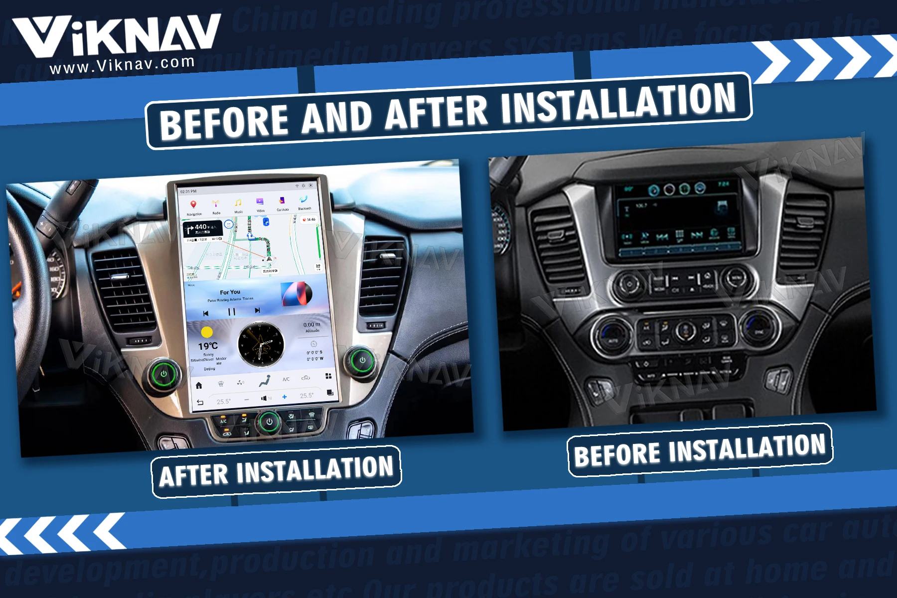 Chevrolet Suburban Tahoe GMC Yukon 2014-2020 Car Audio Stereo Upgrade ODM
