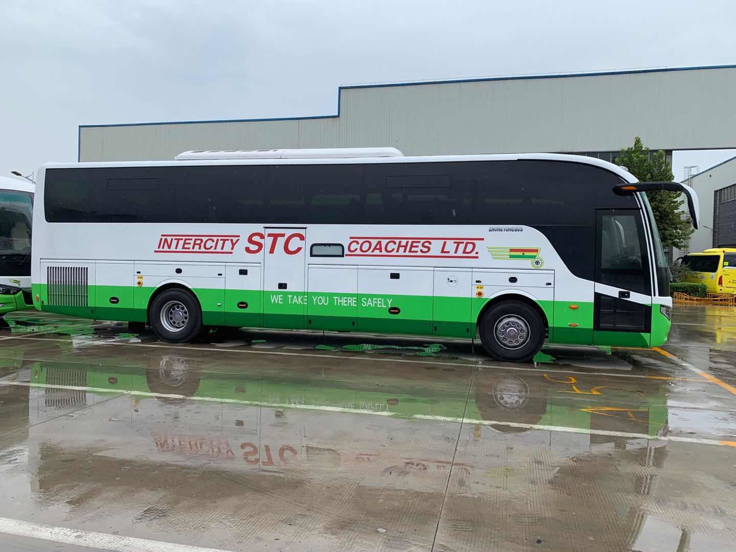 Used Zhongtong Bus LCK6128 New Bus 56 Seats double Doors Big Compartment Rear Engine