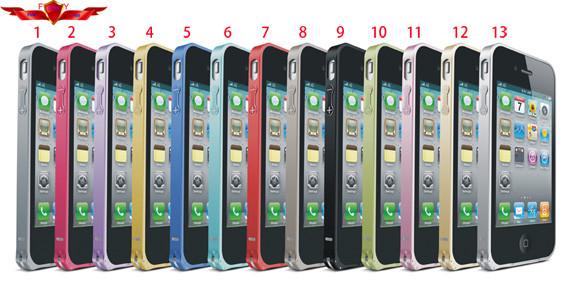 Hot Selling Multi Color Aluminum Bumper For Iphone 4 4S Gift Box Yes 100%