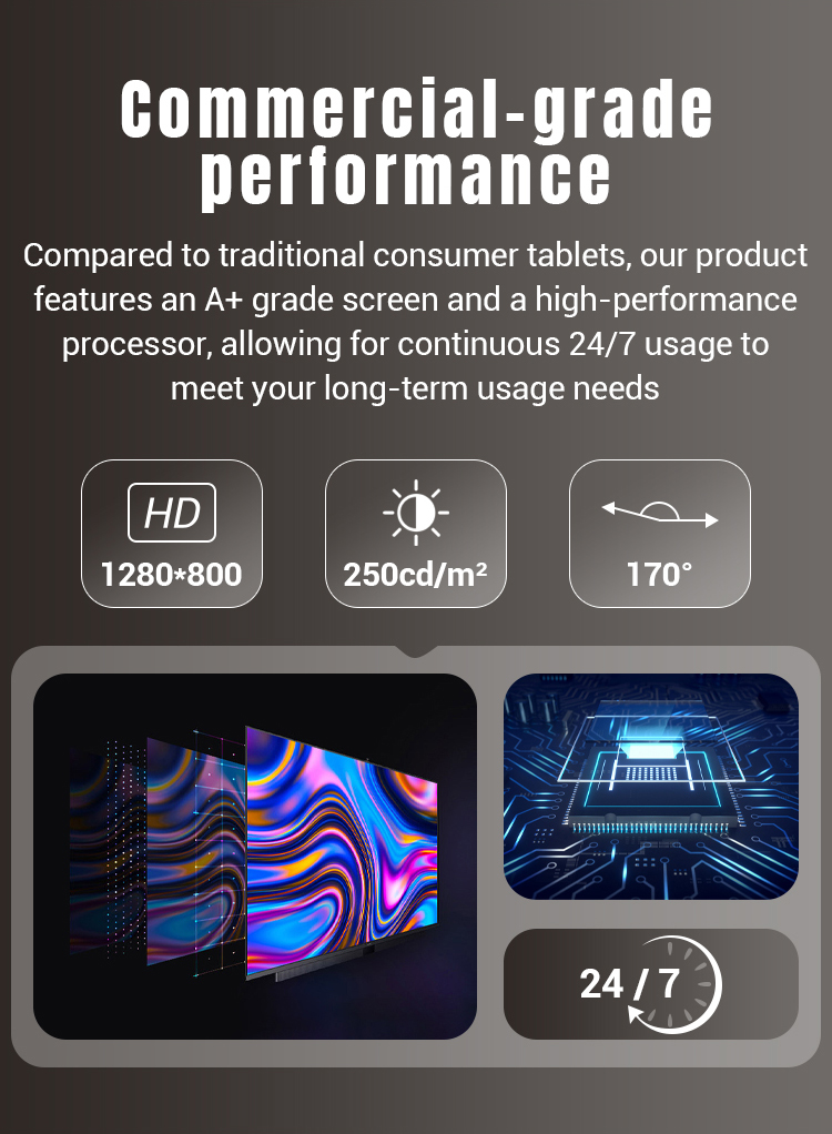 10.1 inch Touch Monitor Desktop Tablets RJ45 Port Wifi Digital Signage Panel