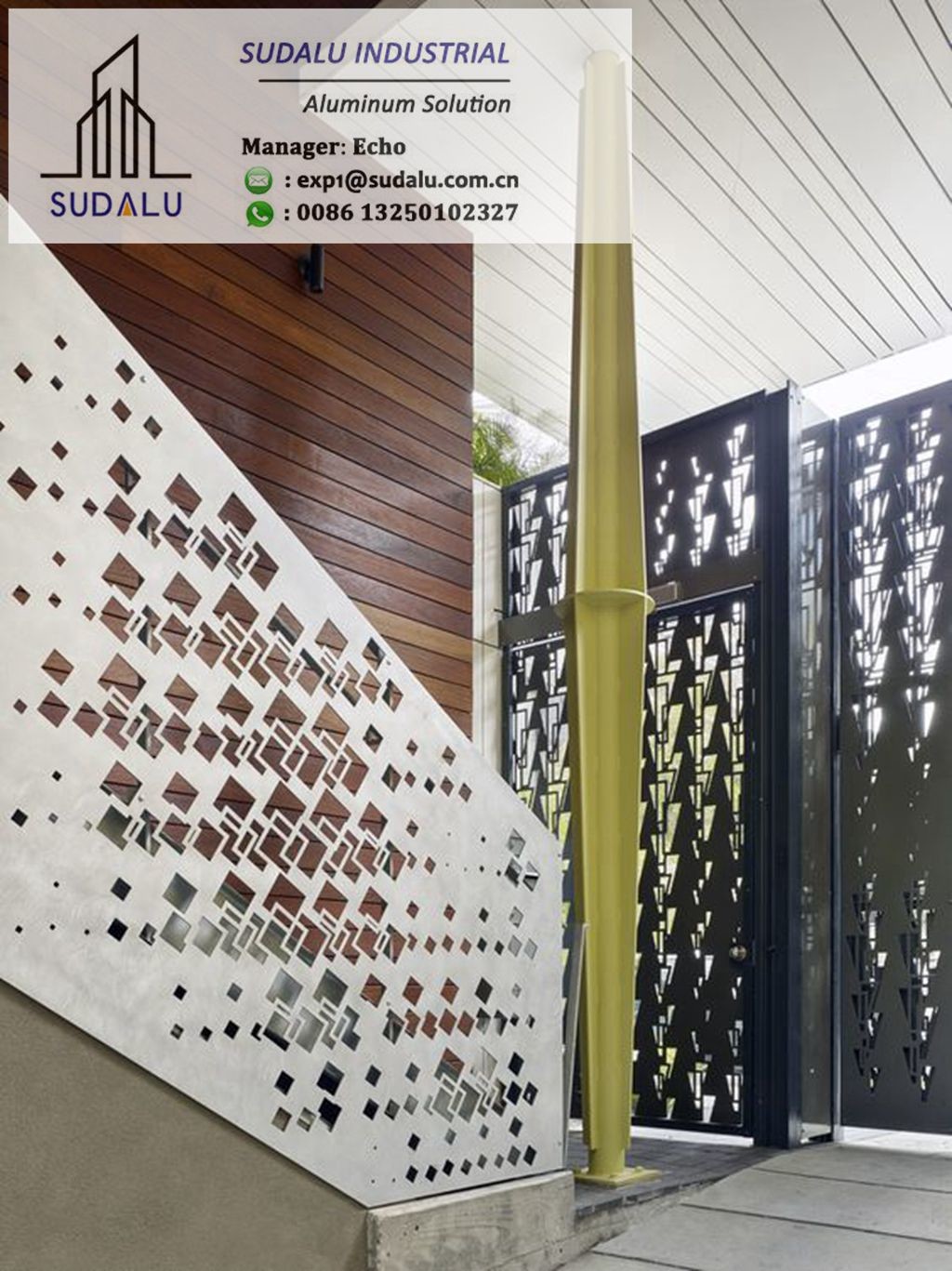 Aluminum Staircase Decorative Screen Panels Aluminum Laser Cut Screen Sheet for Interior Decoration