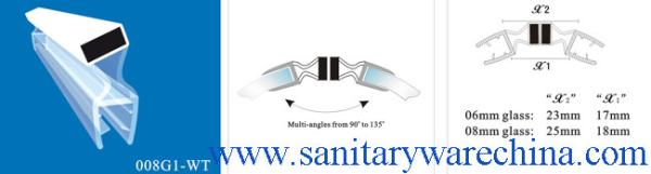 Sealing Strips/waterproof magnetic strips/shower door seals/PVC Magnetic Seal