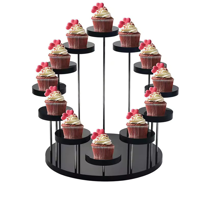 Round Shape Acrylic Cake Display Rack PMMA Cake Display Stand For Pastry Shop