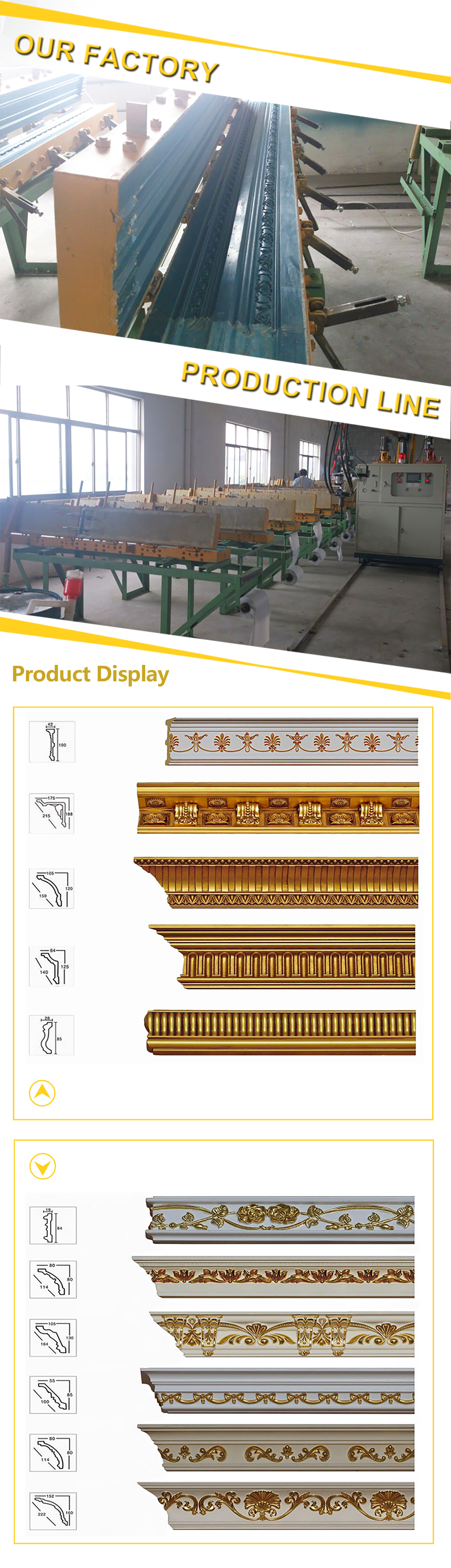 Wall Ceiling Decoration Continuous PU Cornice Machine