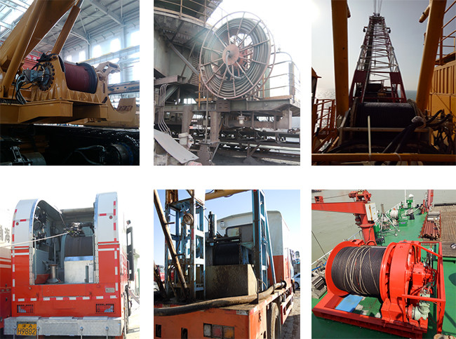 5 Layers 200m Capacity Steel Cable Drum Hydraulic For Assembling Winches