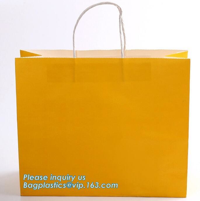 eco friendly paper printed shopping coffee packaging retail bags with handle logo,paper gift shopping bag with red custo