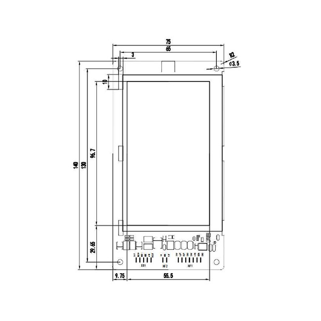 Lift Spare Parts Cop Lop 4.3 Inch TFT Display Board For Elevator Control Panel