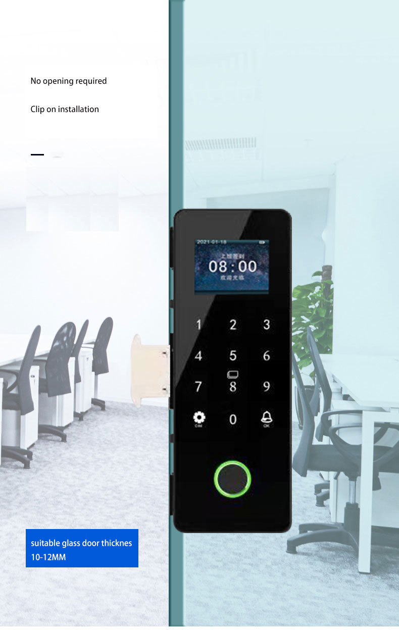 Aluminum Alloy Digital Rim Lock Automatic Biometric Tuya Fingerprint Lock