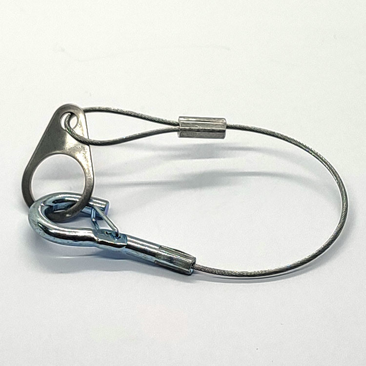 1.2mm Stainless Wire Rope Lanyard Safety Belt With Plastic Skin