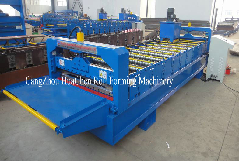 5 Ton Passive Decoiler Hydraulic Wall Panel Roll Forming Machine 0.3-0.6mm