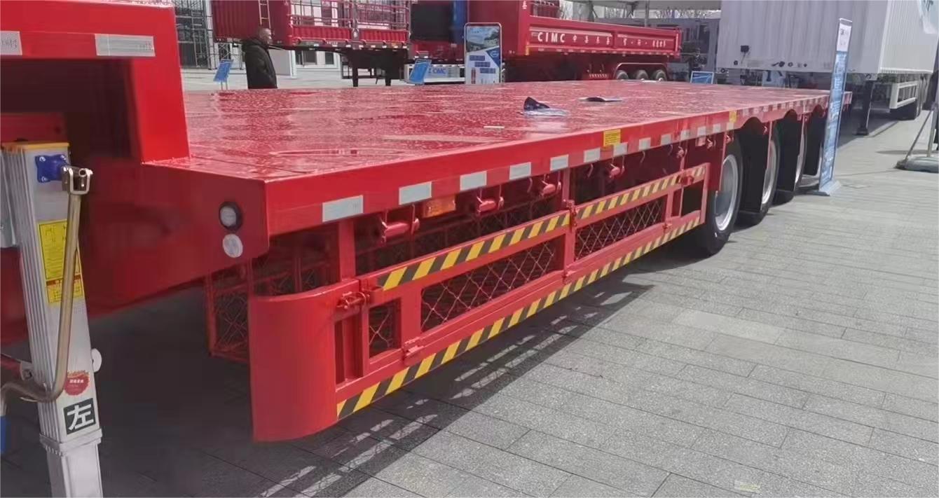 CIMC 2/3/4 axles new factory customized 12m 13m 14m 40t 60t 80t100t Africa container cargo transport flatbed deck semi trailer