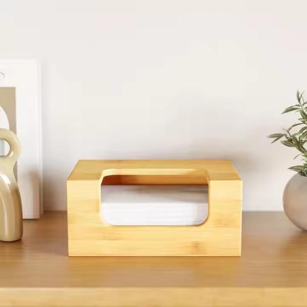 Bamboo Dryer Sheets Storage Box. Organize Your Laundry Softener Sheets. Stylish