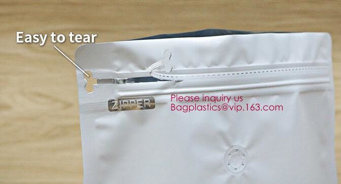 Biodegradable Foil Square Bottom Gusseted Bag, Flat Bottom Gusset Coffee Bag with Degassing Valve,gusset packaging bag f