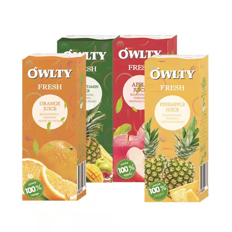 Juice Food Packaging Box Food Grade Paper For 330ML 500ML 1L