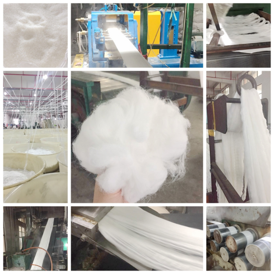 Strong and Elastic Nylon 66 Fiber for Oil and Chemical Resistance in White/Black with Pre-Colored or Dyed Options