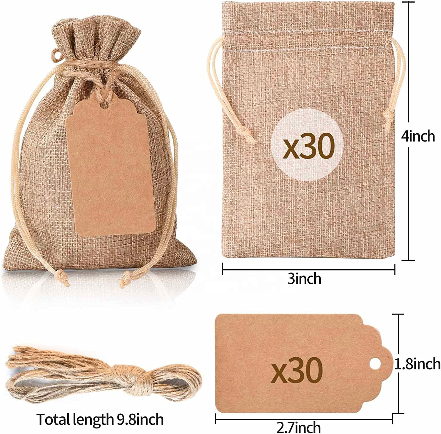 Environmental Protection Jewelry Bags Cotton Coffee Bean Storage