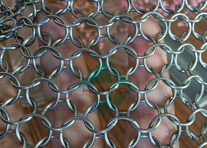 1.2x10mm Stainless Steel Metal Ring Mesh Drapery For Decoration