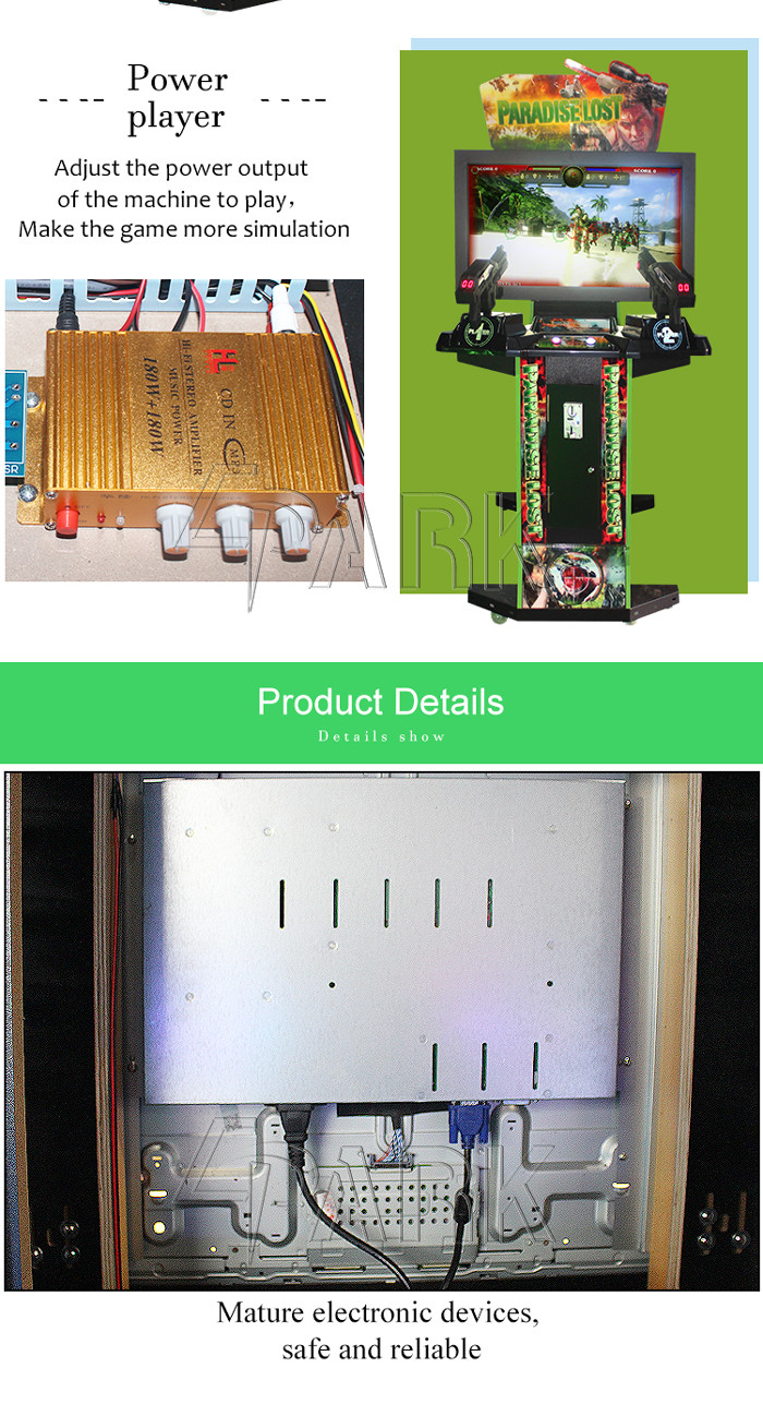 Paradise Lost 42'' LCD Video Gun Shooting Arcade Game Machine