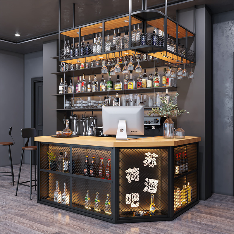 Mini LED Counter Height Nightclub Bar Table Modern Furniture