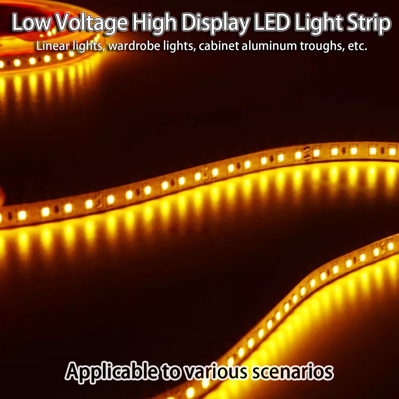 12V24V Low Voltage Light Strip Self-Adhesive Linear Light Living Room Patch Cabinet Embedded Line Light Slot Led Light Strip