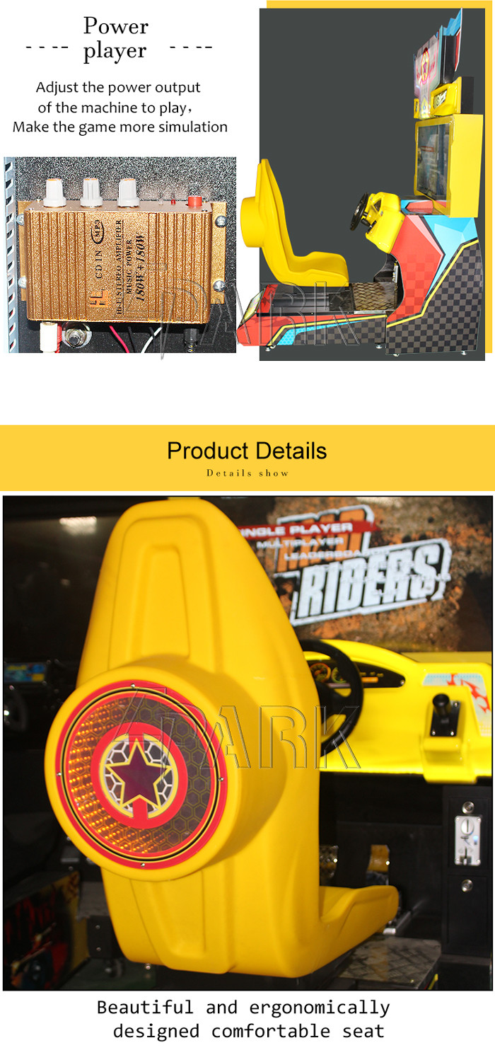 1 Player Racing Game Machine / Overdrive All - Terrain Vehicle Driving Machine