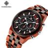 Buy cheap Black Dial Wooden Quartz Watch 6 Hands Luminous Wristwatch Man 1018-3 from wholesalers