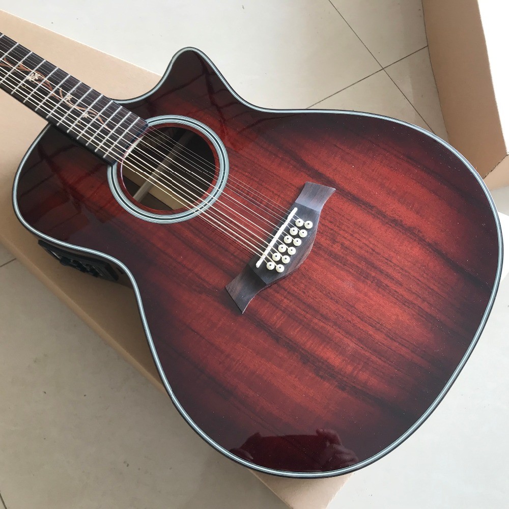 Custom KOA wood Guitar OEM 12 strings k24ce koa classic acoustic guitar