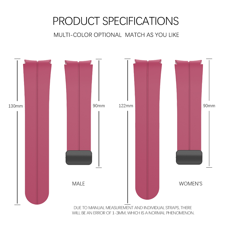 13 Color Options Silicone Watch Strap for Samsung Galaxy Watch 5 Pro 45mm Sport Design