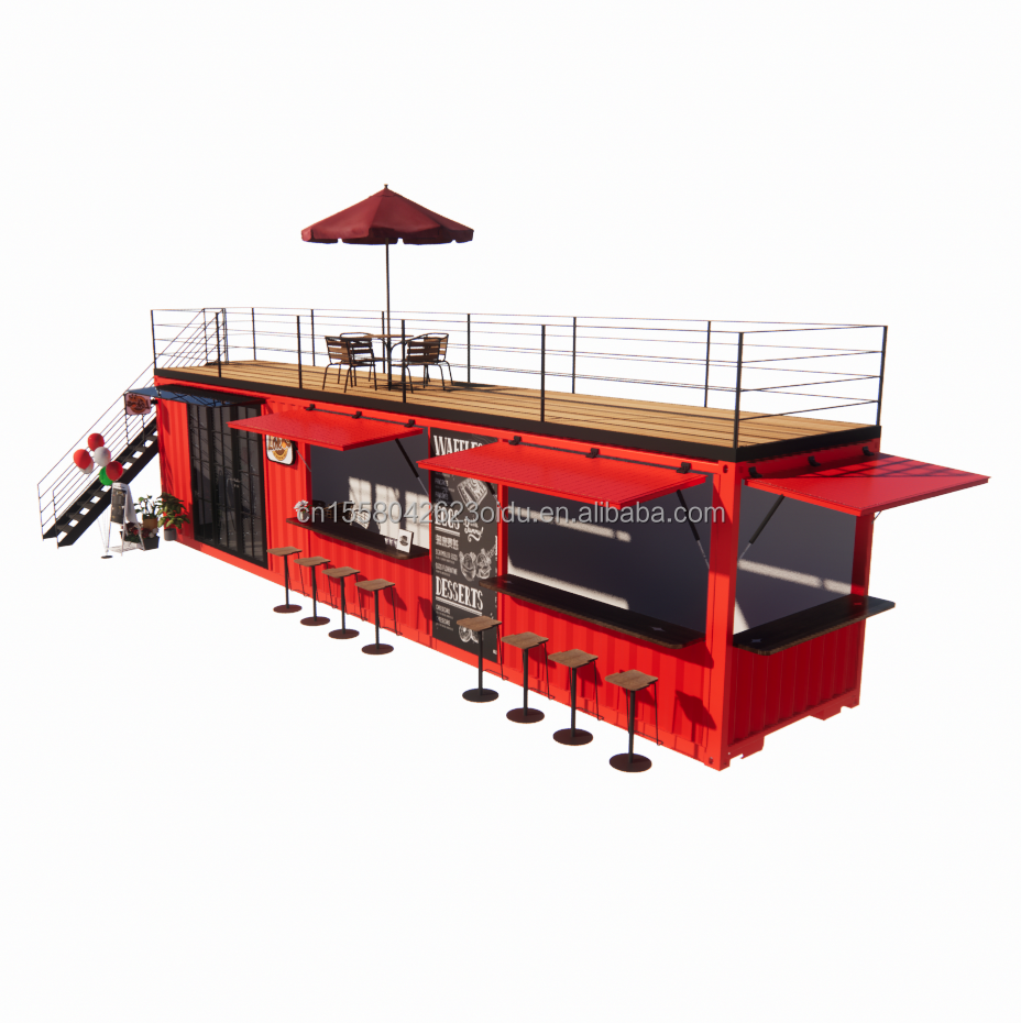 Shop 20ft 40ft Container Store Expansion Booth Design Your Own Outdoor Coffee Shop with Aluminum Alloy Windows