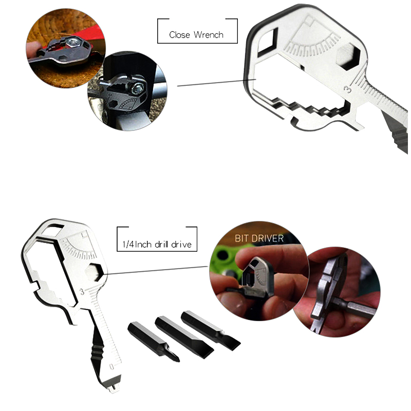 OEM Portable Mini EDC Keychain Survival Kit Tools For Hiking Camping