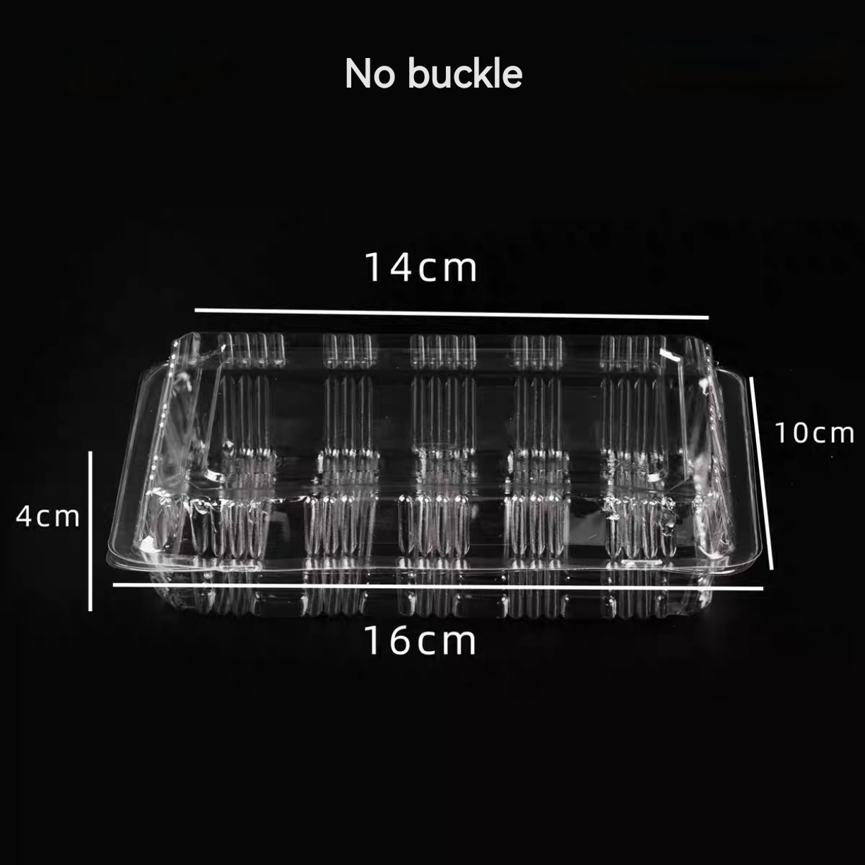 Disposable PET Plastic Transparent Clam Shell Hinge Vacuum Formed Cake Pastry Baking Takeout Clear Box Cover
