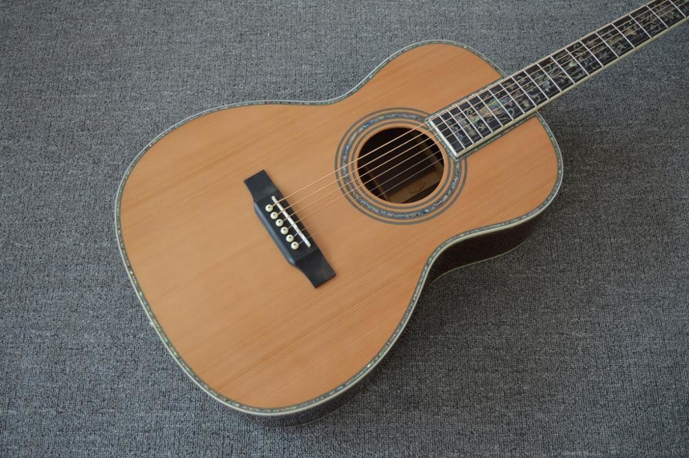 Top quality S,Factory Custom 39" acoustic guitar Ebony fingerboard,Abalone inlays,Factory Custom 39" acoustic guitar