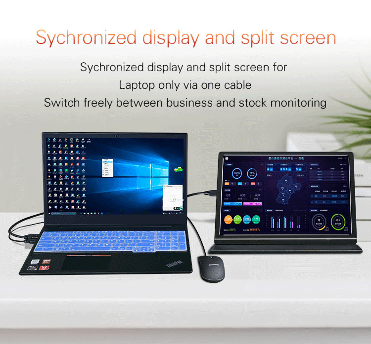 800:1 Contrast IPS Screen 10.1 Inch HDR Portable Monitor For Laptop