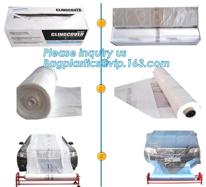 hot sale auto paint masking for automotive film, plastic pe auto paint masking film for automotive paint, bagease packs