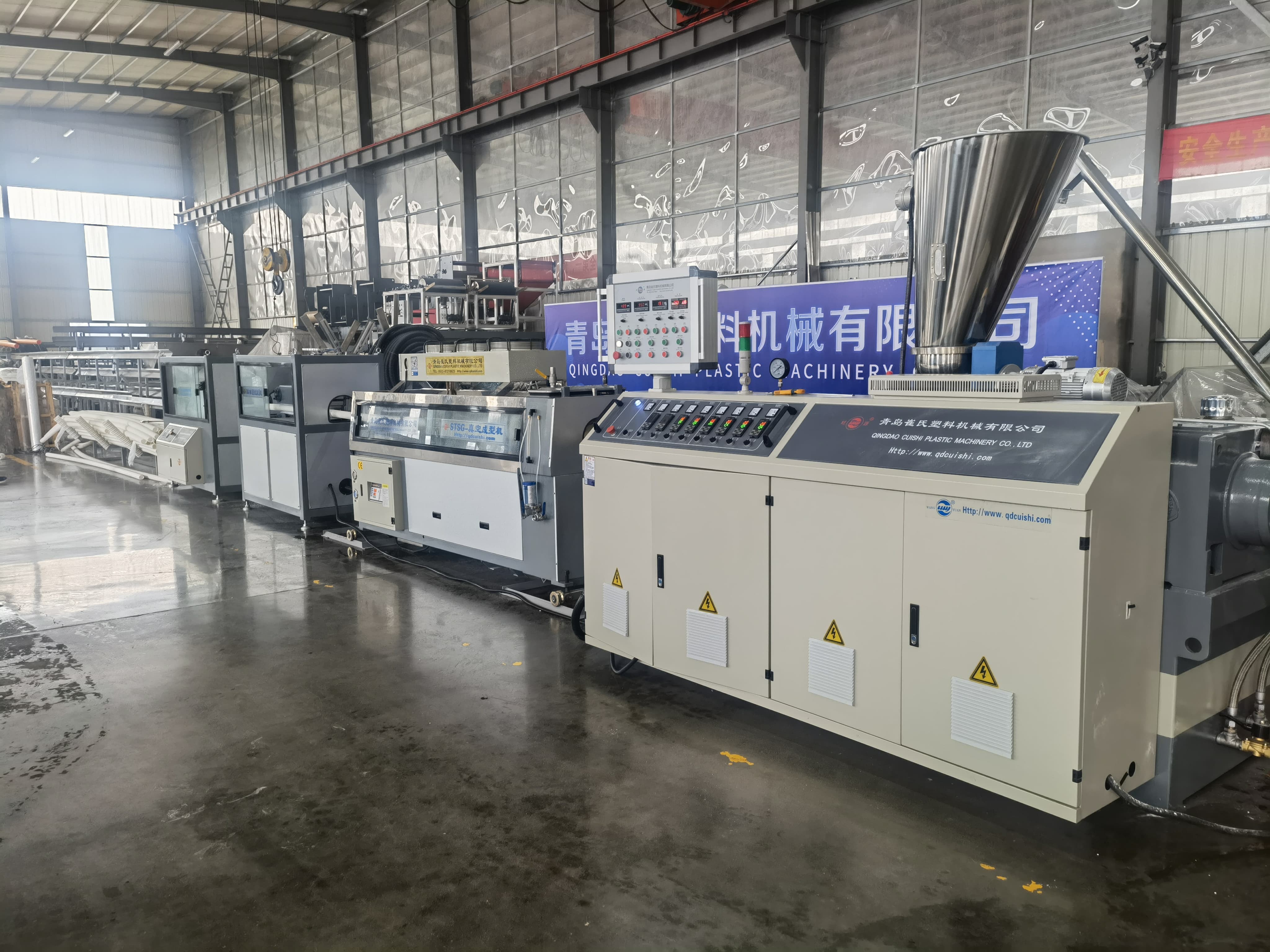 37-55kw Motor Power PE PP Spiral Pipe Extrusion Line for Pe Pipe Manufacturing Equipment
