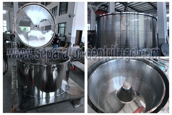 SS304 Basket Type Centrifuge For CBD / THC / Hemp Oil Extraction From Plants