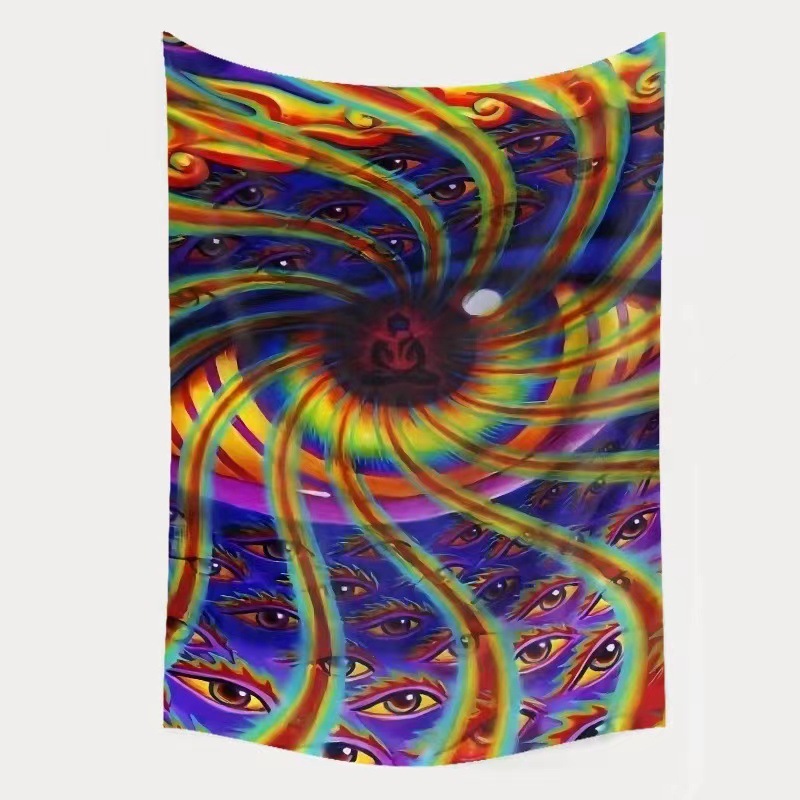 3D Print Trippy Mushroom Tapestry Hippie Psychedelic Abstract Art Tapiz for Wall Hanging