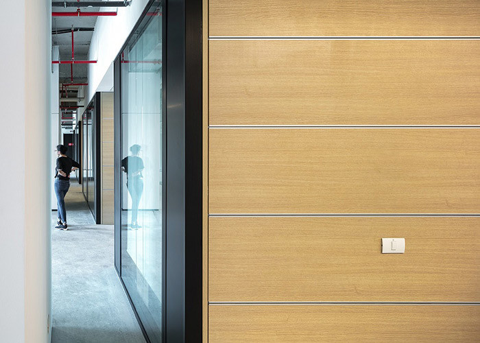solid door customized frameless solid office partition with lock