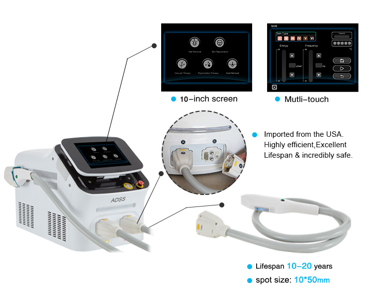 Professional IPL Laser Hair Removal Machines For Salon​ 2 Years Warranty