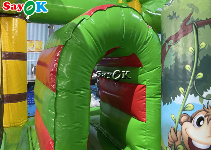 Zoo Themed Inflatable Bounce House Children'S Playground Water Slide